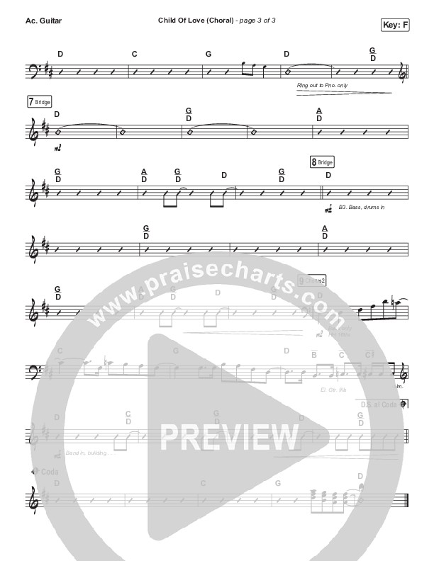 Child Of Love (Choral Anthem SATB) Acoustic Guitar (We The Kingdom / Arr. Luke Gambill)