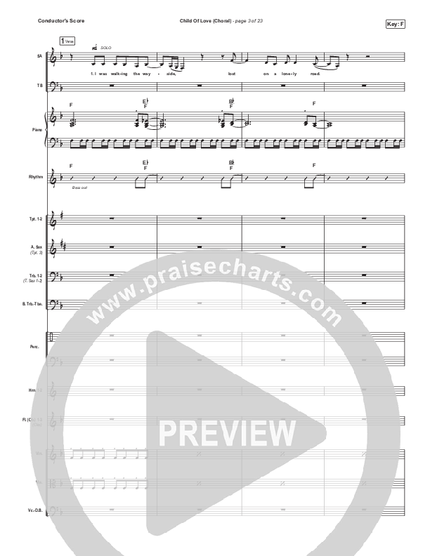 Child Of Love (Choral Anthem SATB) Conductor's Score (We The Kingdom / Arr. Luke Gambill)