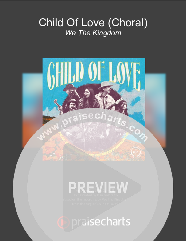 Child Of Love (Choral Anthem SATB) Orchestration (We The Kingdom / Arr. Luke Gambill)