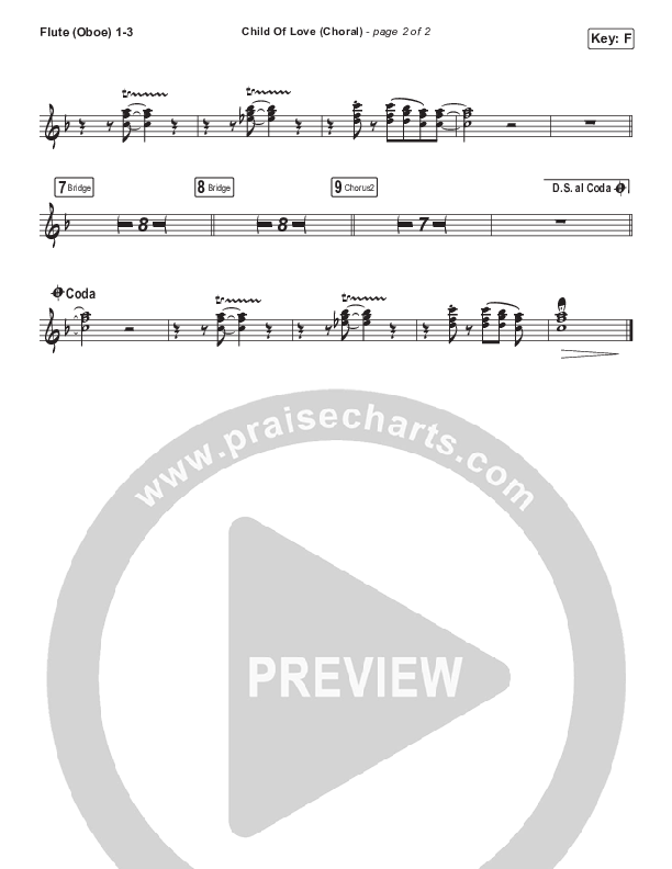 Child Of Love (Choral Anthem SATB) Flute/Oboe 1/2/3 (We The Kingdom / Arr. Luke Gambill)