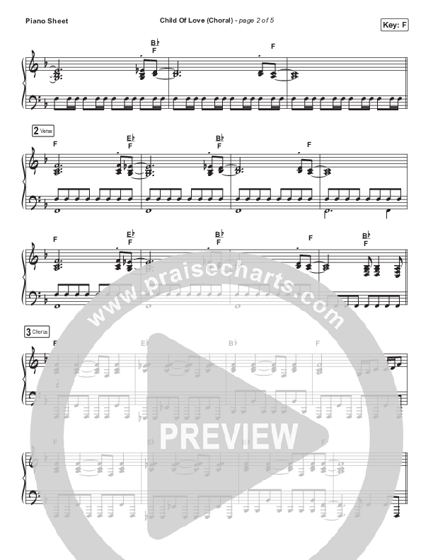 Child Of Love (Choral Anthem SATB) Piano Sheet (We The Kingdom / Arr. Luke Gambill)