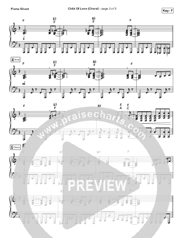 Child Of Love (Choral Anthem SATB) Piano Sheet (We The Kingdom / Arr. Luke Gambill)