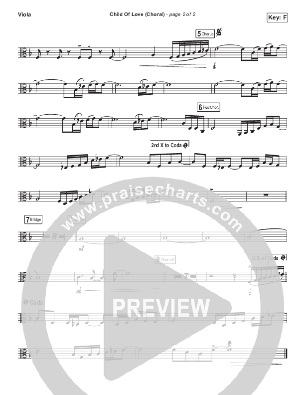 Child Of Love (Choral Anthem SATB) Viola (We The Kingdom / Arr. Luke Gambill)