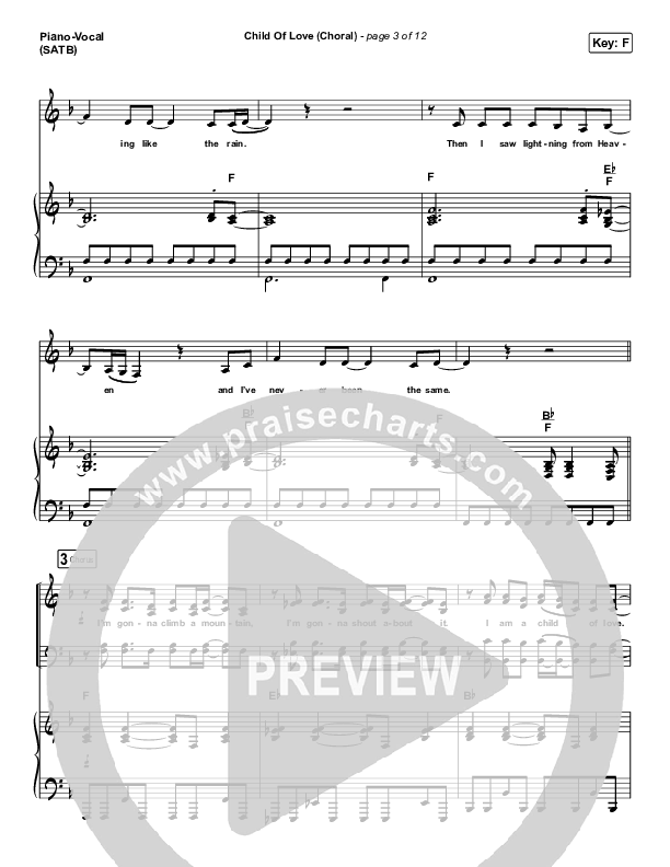 Child Of Love (Choral Anthem SATB) Piano/Vocal Pack (We The Kingdom / Arr. Luke Gambill)