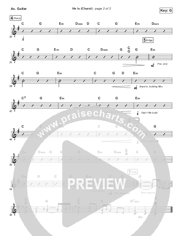 He Is (Choral Anthem SATB) Acoustic Guitar (Crowder / Arr. Luke Gambill)