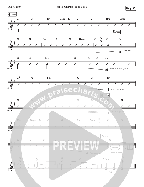 He Is (Choral Anthem SATB) Acoustic Guitar (Crowder / Arr. Luke Gambill)
