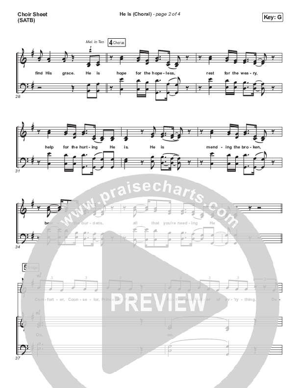 He Is (Choral Anthem SATB) Choir Vocals (SATB) (Crowder / Arr. Luke Gambill)