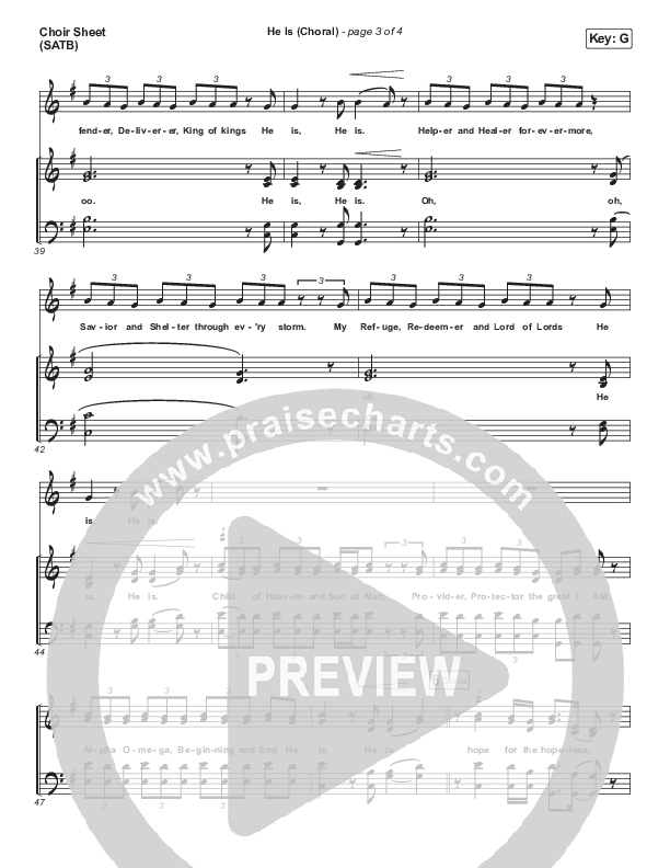 He Is (Choral Anthem SATB) Choir Vocals (SATB) (Crowder / Arr. Luke Gambill)