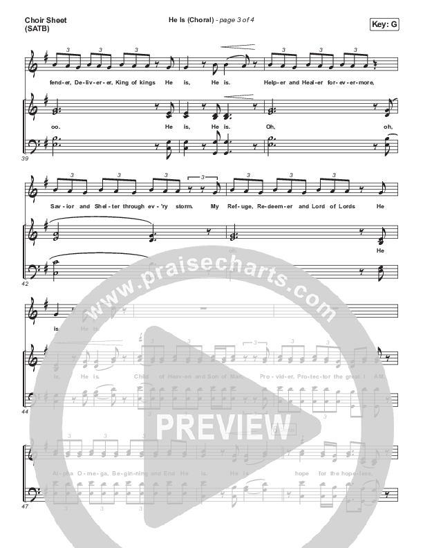He Is (Choral Anthem SATB) Choir Vocals (SATB) (Crowder / Arr. Luke Gambill)