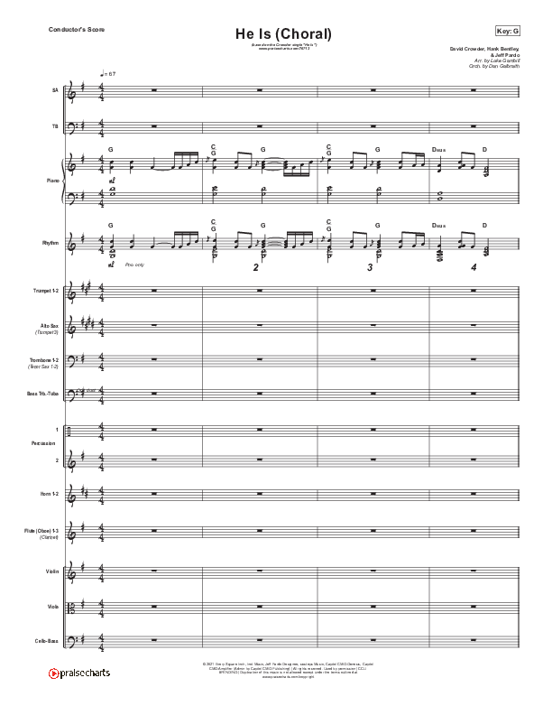 He Is (Choral Anthem SATB) Orchestration (Crowder / Arr. Luke Gambill)