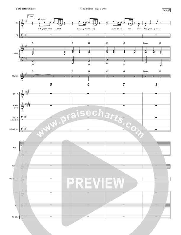 He Is (Choral Anthem SATB) Conductor's Score (Crowder / Arr. Luke Gambill)
