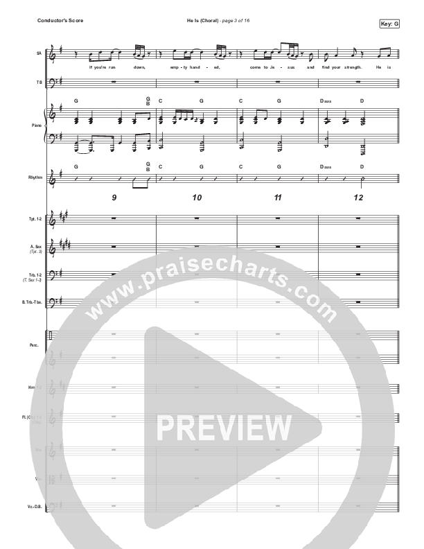He Is (Choral Anthem SATB) Conductor's Score (Crowder / Arr. Luke Gambill)