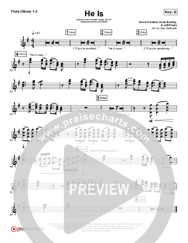 He Is (Choral Anthem SATB) Flute/Oboe 1/2/3 (Crowder / Arr. Luke Gambill)