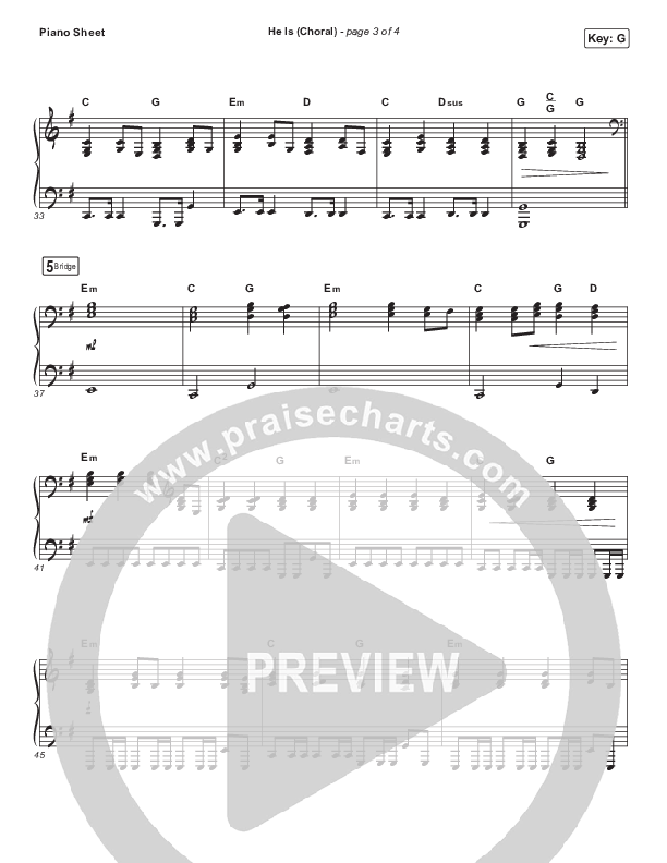 He Is (Choral Anthem SATB) Piano Sheet (Crowder / Arr. Luke Gambill)