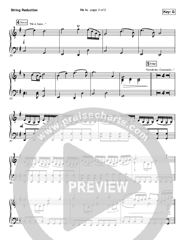 He Is (Choral Anthem SATB) String Pack (Crowder / Arr. Luke Gambill)