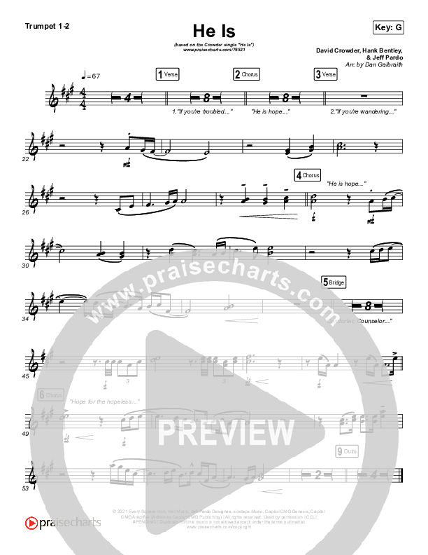 He Is (Choral Anthem SATB) Brass Pack (Crowder / Arr. Luke Gambill)