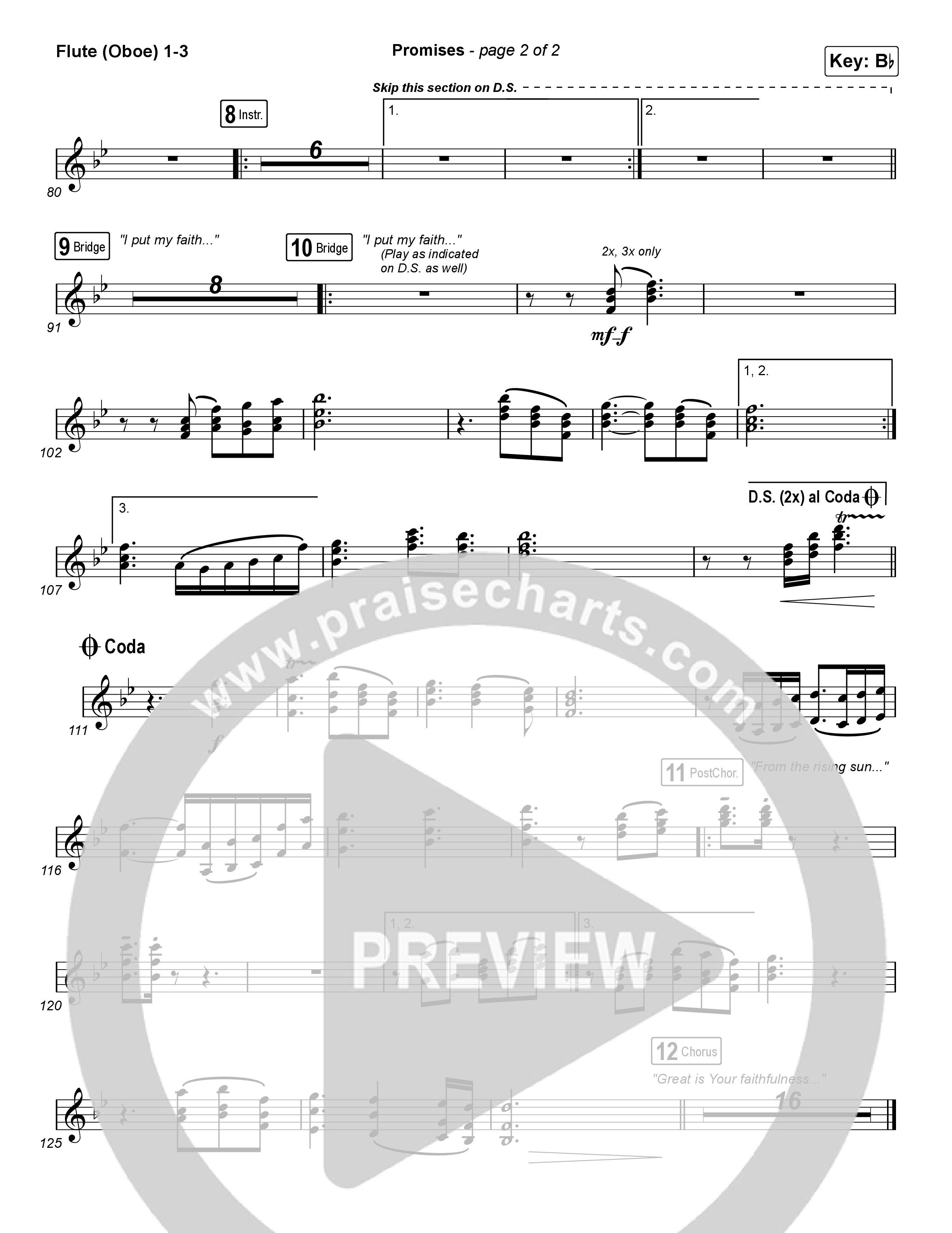 Promises (Choral Anthem SATB) Wind Pack (Maverick City Music / Arr. Erik Foster)