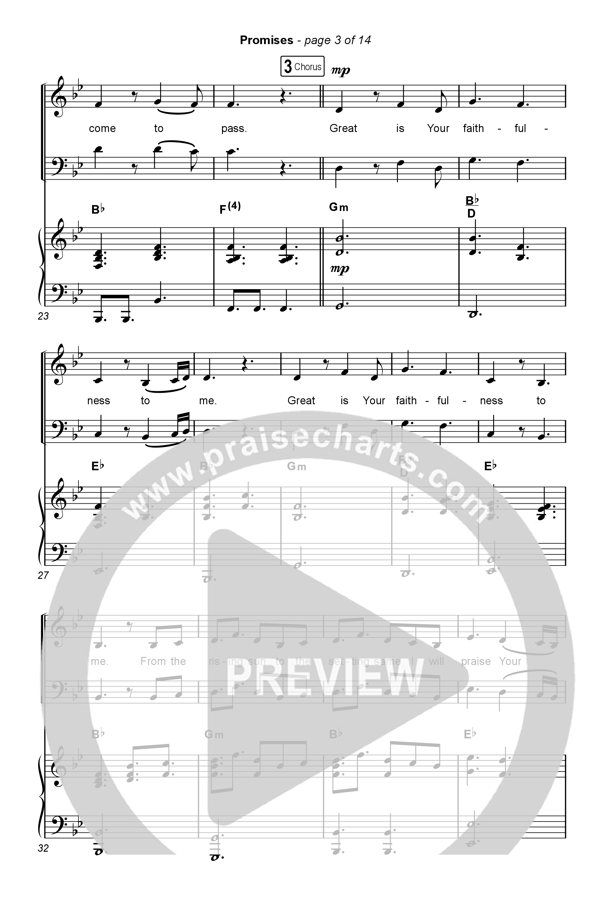 Promises (Choral Anthem SATB) Octavo (SATB & Pno) (Maverick City Music / Arr. Erik Foster)