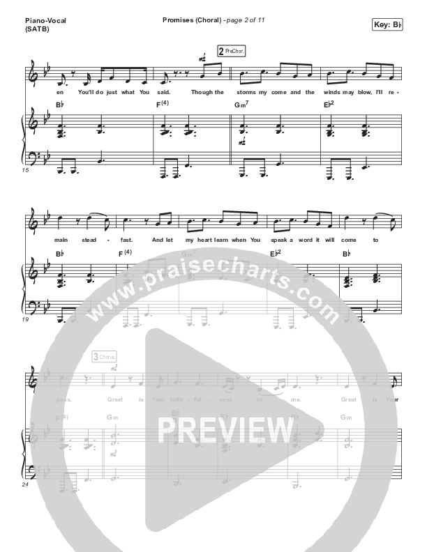 Promises (Choral Anthem) Piano/Vocal (SATB) (Maverick City Music / Arr. Erik Foster)
