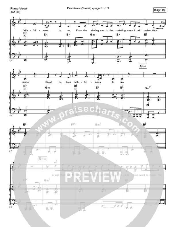 Promises (Choral Anthem SATB) Piano/Choir (SATB) (Maverick City Music / Arr. Erik Foster)