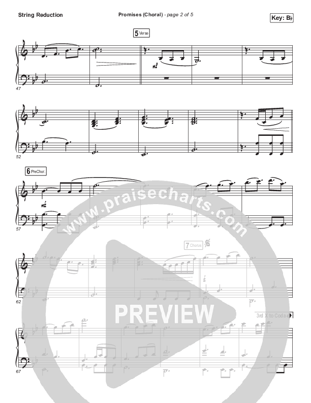 Promises (Choral Anthem SATB) String Pack (Maverick City Music / Arr. Erik Foster)