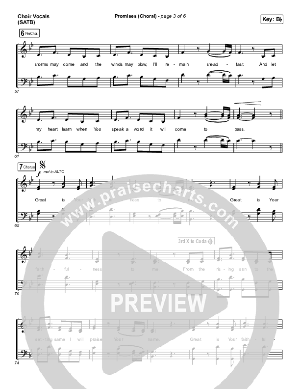 Promises (Choral Anthem SATB) Choir Sheet (SATB) (Maverick City Music / Arr. Erik Foster)