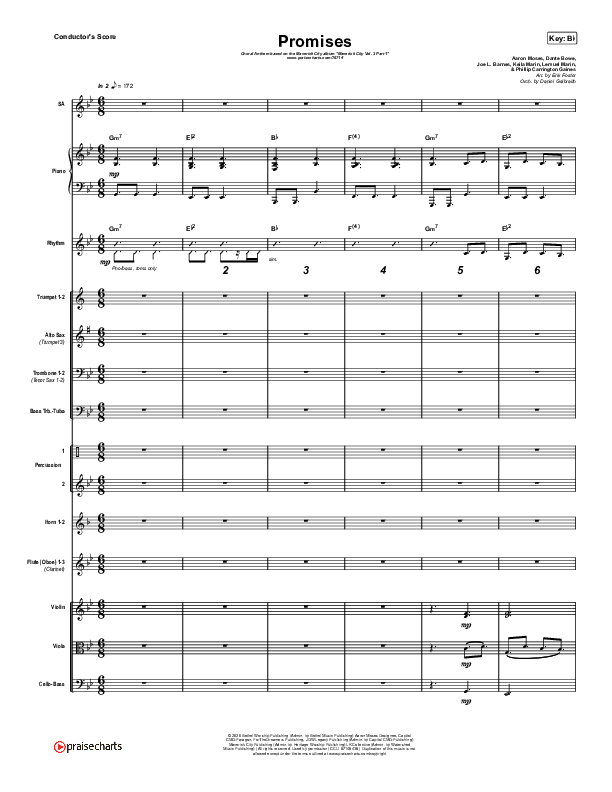 Promises (Choral Anthem SATB) Orchestration (Maverick City Music / Arr. Erik Foster)