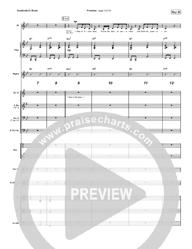 Promises (Choral Anthem SATB) Orchestration (Maverick City Music / Arr. Erik Foster)