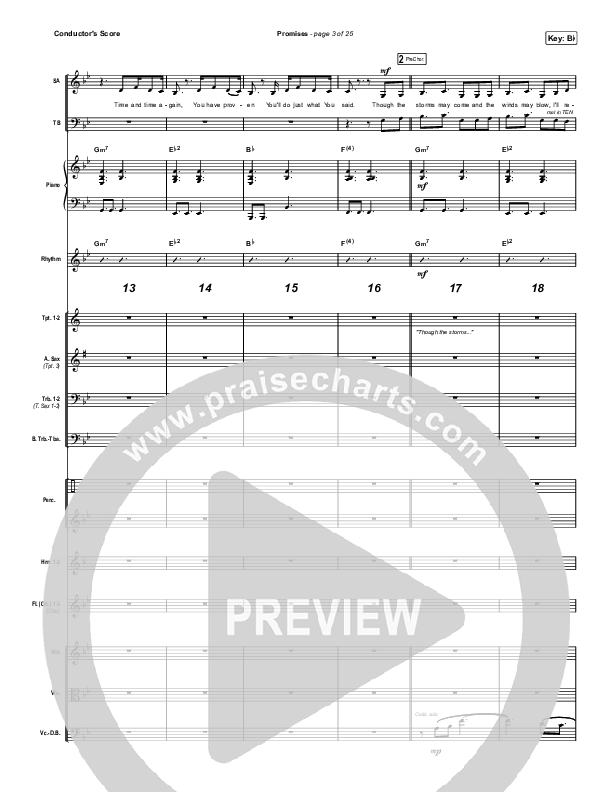 Promises (Choral Anthem SATB) Conductor's Score (Maverick City Music / Arr. Erik Foster)