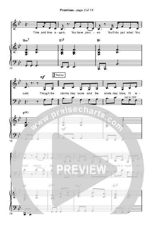 Promises (Choral Anthem SATB) Octavo (SATB & Pno) (Maverick City Music / Arr. Erik Foster)