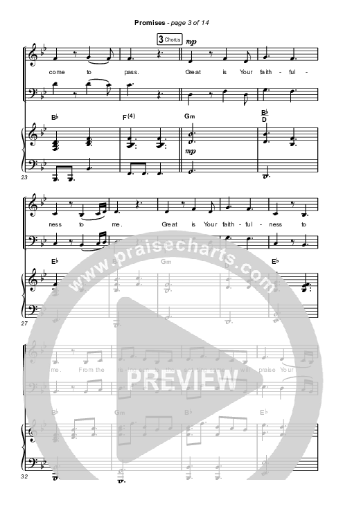 Promises (Choral Anthem SATB) Octavo (SATB & Pno) (Maverick City Music / Arr. Erik Foster)