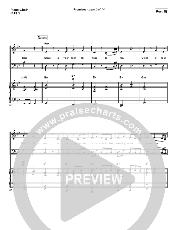 Promises (Choral Anthem SATB) Piano/Choir (SATB) (Maverick City Music / Arr. Erik Foster)