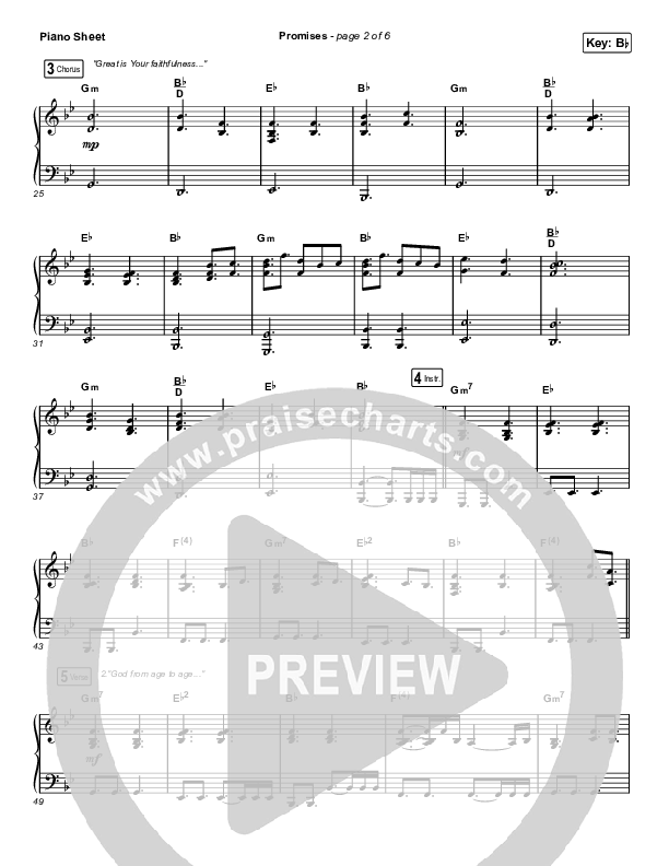 Promises (Choral Anthem SATB) Piano Sheet (Maverick City Music / Arr. Erik Foster)