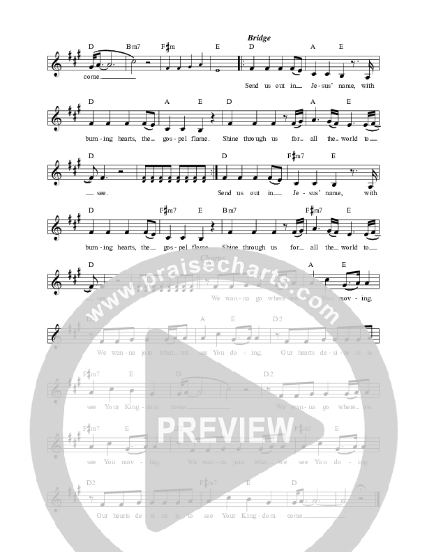 Heaven's Work Lead Sheet (Vineyard Worship / Tina Colon Williams)