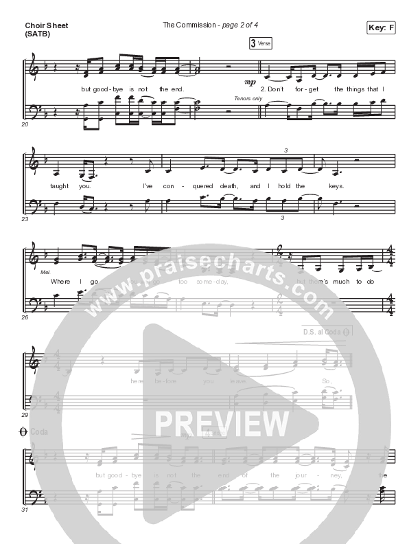 The Commission Choir Vocals (SATB) (CAIN)