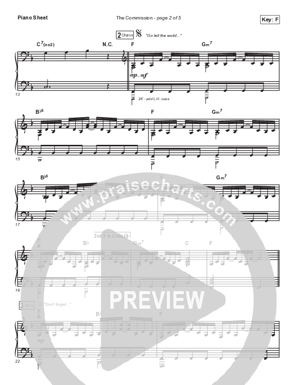 The Commission Piano Sheet (CAIN)