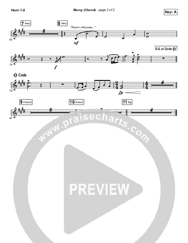 Mercy (Choral Anthem SATB) Brass Pack (Maverick City Music / Elevation Worship / Chris Brown / Arr. Luke Gambill)