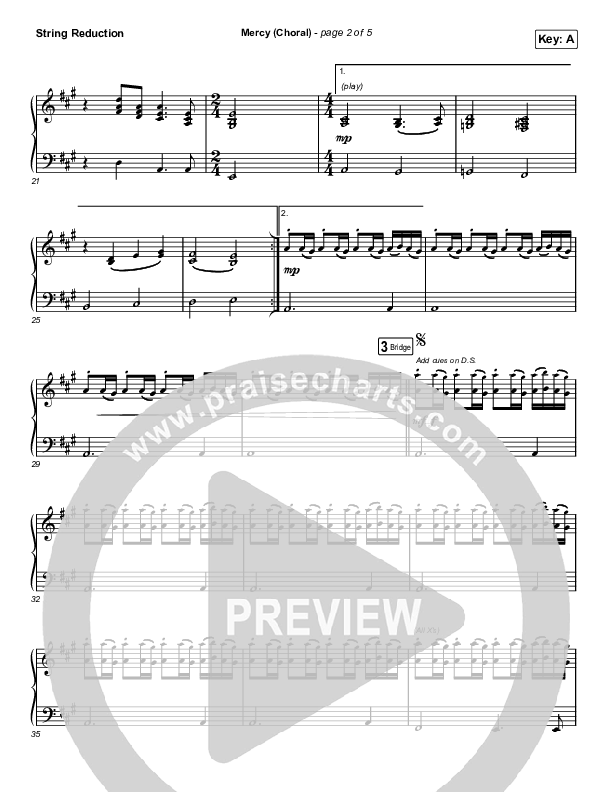 Mercy (Choral Anthem SATB) String Reduction (Maverick City Music / Elevation Worship / Chris Brown / Arr. Luke Gambill)
