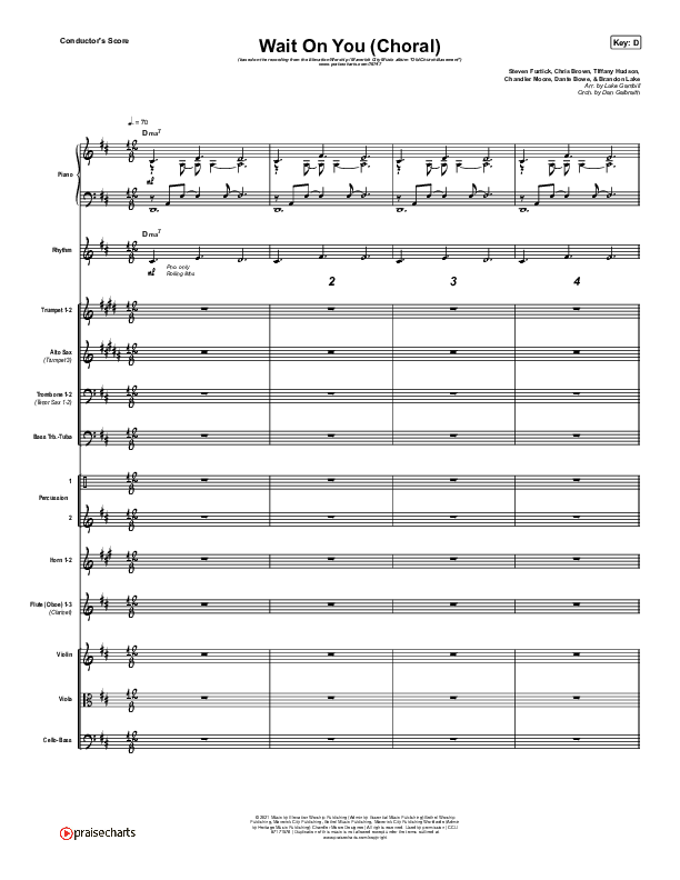 Wait On You (Choral Anthem SATB) Conductor's Score (Maverick City Music / Elevation Worship / Dante Bowe / Chandler Moore / Arr. Luke Gambill)