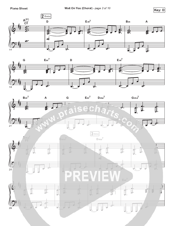 Wait On You (Choral Anthem SATB) Piano Sheet (Maverick City Music / Elevation Worship / Dante Bowe / Chandler Moore / Arr. Luke Gambill)