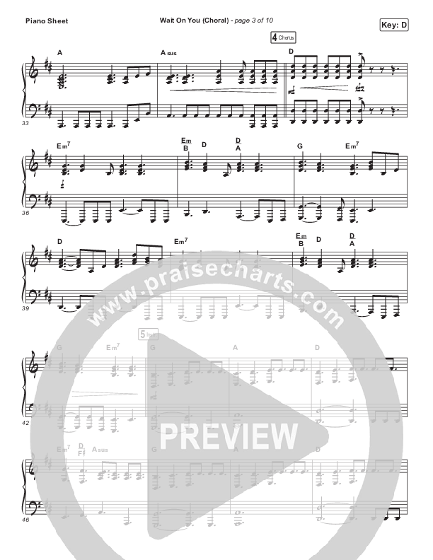 Wait On You (Choral Anthem SATB) Piano Sheet (Maverick City Music / Elevation Worship / Dante Bowe / Chandler Moore / Arr. Luke Gambill)
