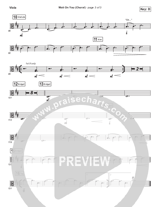 Wait On You (Choral Anthem SATB) Viola (Maverick City Music / Elevation Worship / Dante Bowe / Chandler Moore / Arr. Luke Gambill)