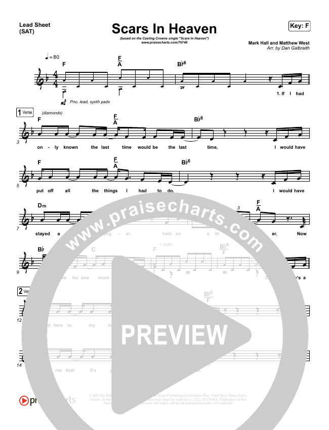 Scars In Heaven Orchestration (Casting Crowns) - PraiseCharts