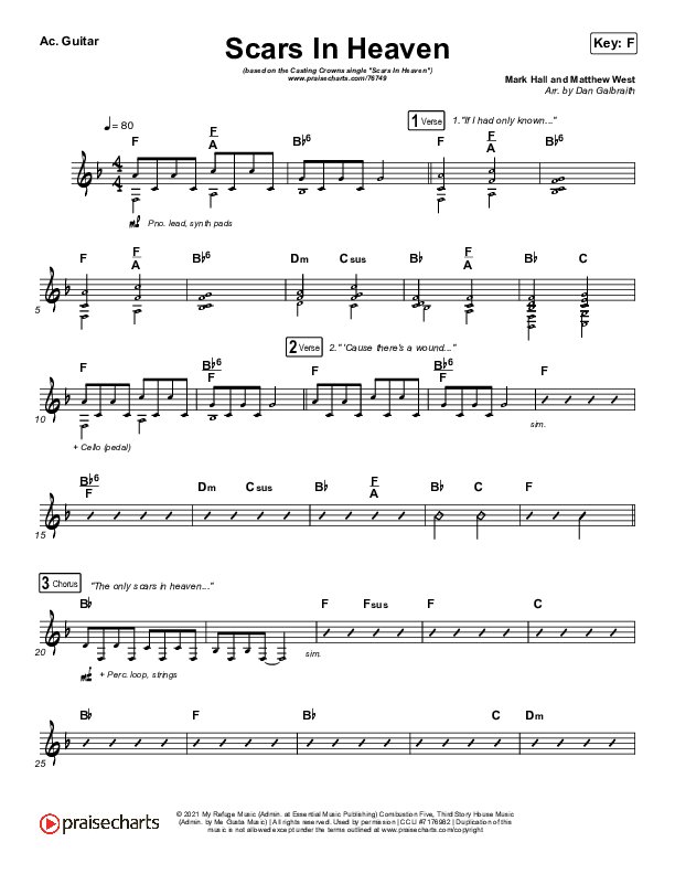 Scars In Heaven Acoustic Guitar (Casting Crowns)