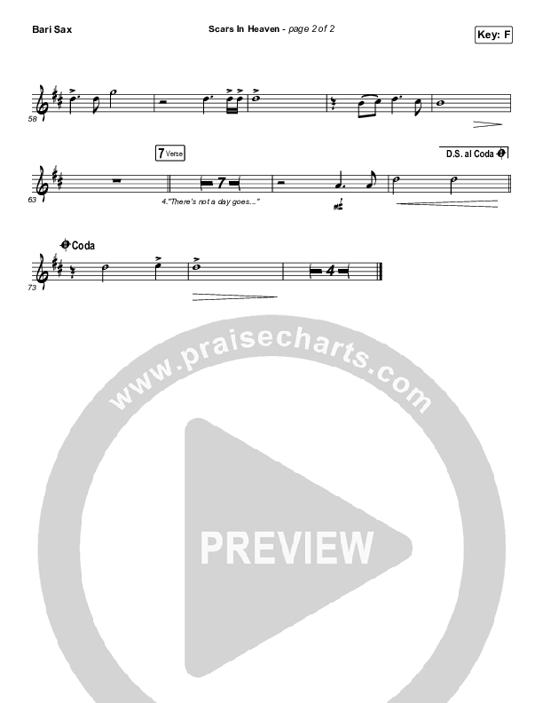 Scars In Heaven Bari Sax (Casting Crowns)