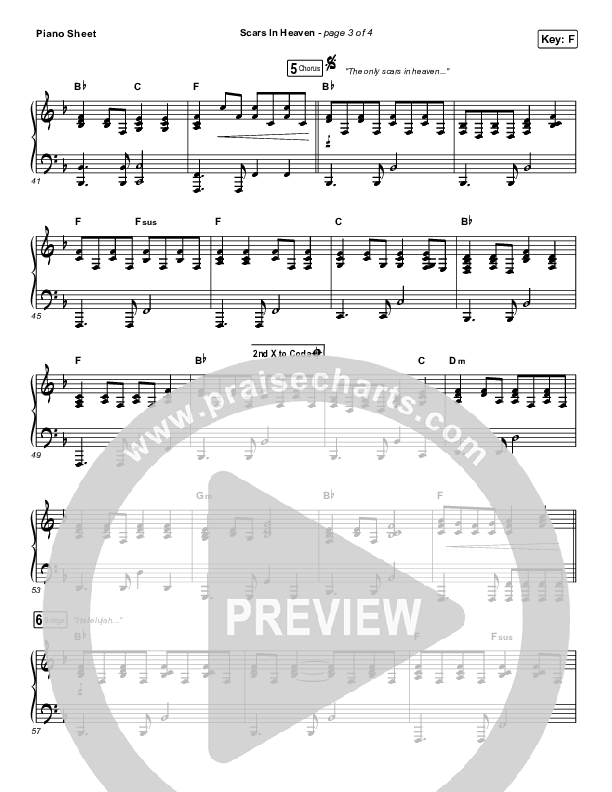 Scars In Heaven Sheet Music PDF (Casting Crowns) PraiseCharts