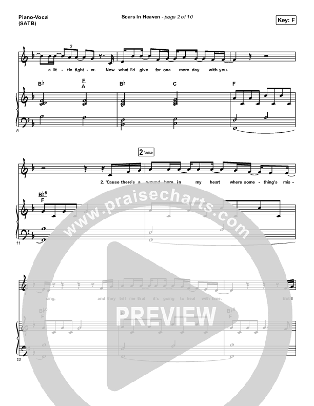 Scars In Heaven Sheet Music PDF (Casting Crowns) PraiseCharts