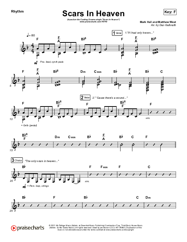 Scars In Heaven Sheet Music PDF (Casting Crowns) PraiseCharts