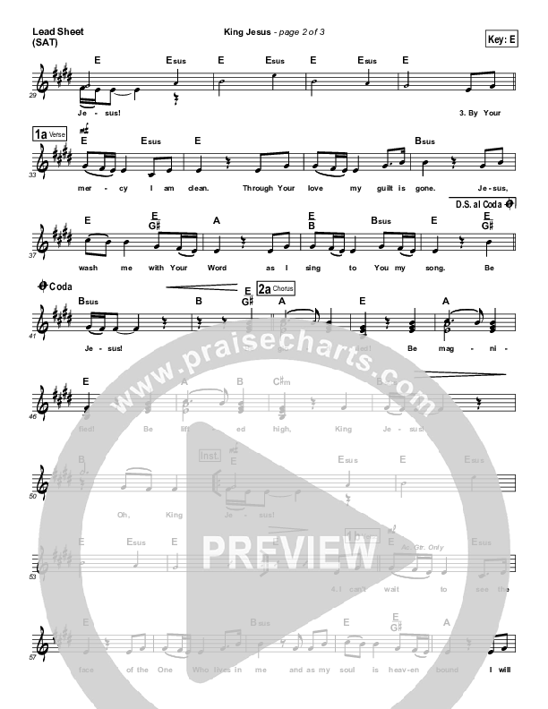 King Jesus Lead Sheet (Matt Roberson)