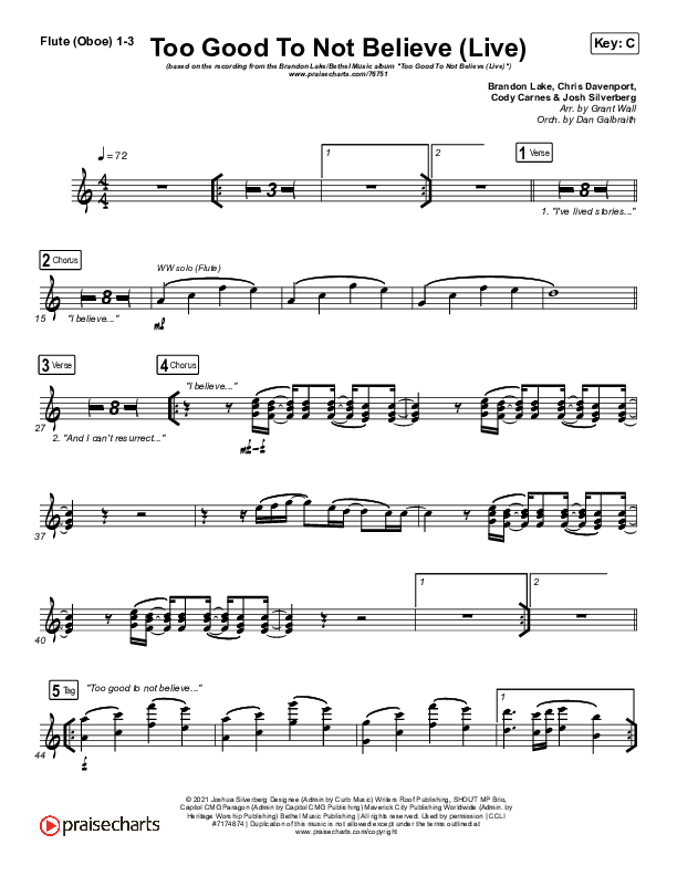 Too Good To Not Believe (Live) Wind Pack (Bethel Music / Brandon Lake)